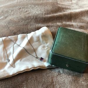 White Gold Amethyst Necklace